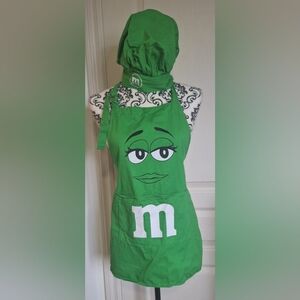 M&M's Green Kids Apron and Chef Hat Set